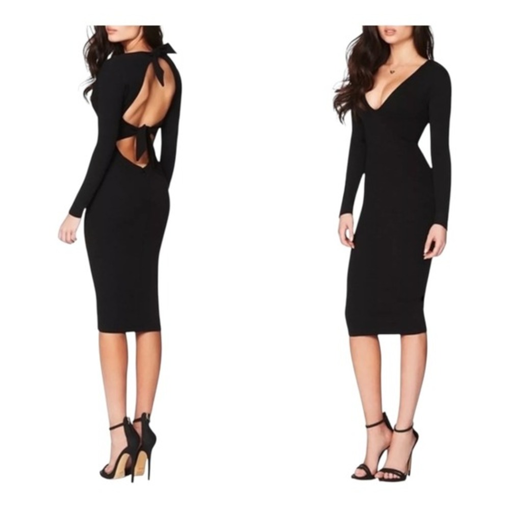 Nookie Black Midi Dress